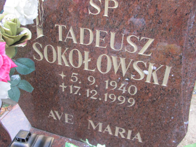 Tadeusz Sokołowski 1940 Borne Sulinowo - Grobonet - Wyszukiwarka osób pochowanych