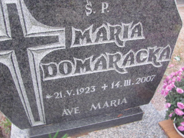 Maria Domaracka 1923 Borne Sulinowo - Grobonet - Wyszukiwarka osób pochowanych