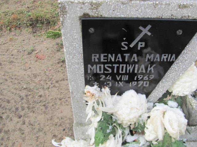 Renata Maria Mostowiak 1969 Borne Sulinowo - Grobonet - Wyszukiwarka osób pochowanych