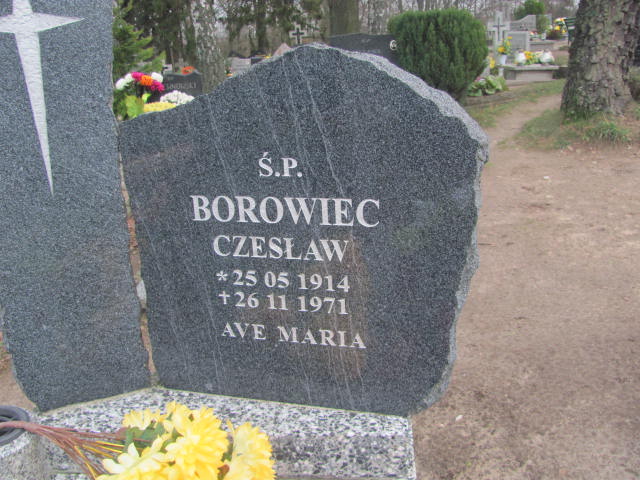 Czesław Borowiec 1914 Borne Sulinowo - Grobonet - Wyszukiwarka osób pochowanych