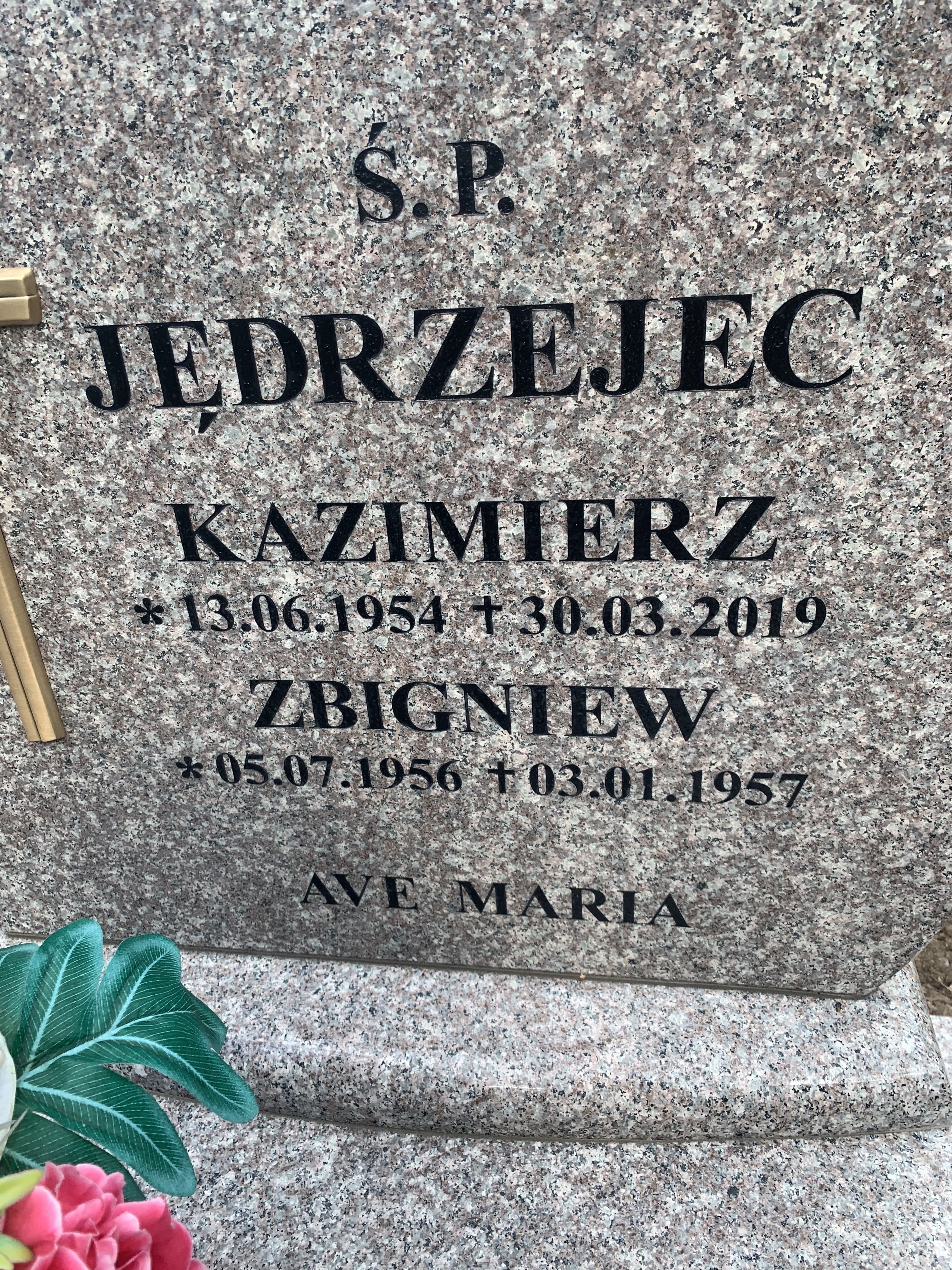 Grób Zbigniew Jędrzejec
